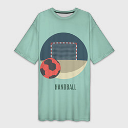 Футболка женская длинная Handball Спорт, цвет: 3D-принт
