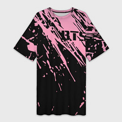 Футболка женская длинная BTS супер класс, цвет: 3D-принт