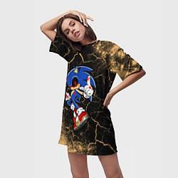 Футболка женская длинная CОНИК ЭКЗЕ Краски, цвет: 3D-принт — фото 2