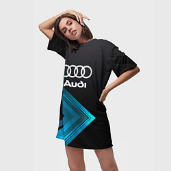Футболка женская длинная Audi Sport, цвет: 3D-принт — фото 2