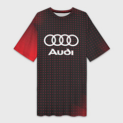 Футболка женская длинная Audi logo, цвет: 3D-принт
