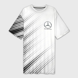 Женская длинная футболка Mercedes-Benz - White