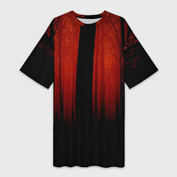Женская длинная футболка Красный хоррор