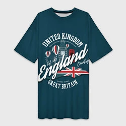 Женская длинная футболка Англия England