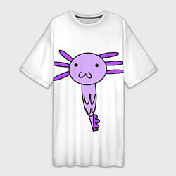 Футболка женская длинная Axolotl, цвет: 3D-принт