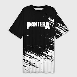 Футболка женская длинная Pantera Logo, цвет: 3D-принт