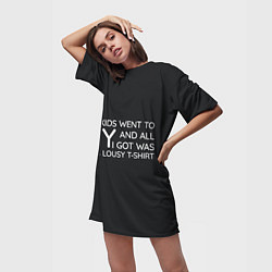 Футболка женская длинная New York T-Shirt, цвет: 3D-принт — фото 2