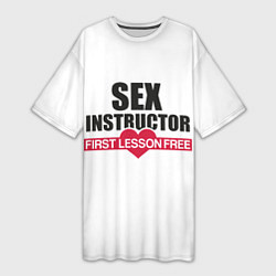 Женская длинная футболка Секс Инструктор SEX INSTRUCTOR