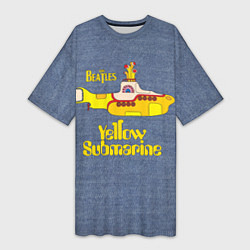 Женская длинная футболка On a Yellow Submarine 3D