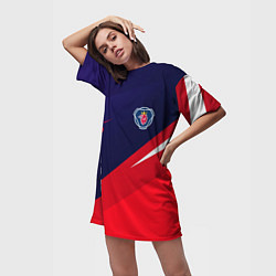 Футболка женская длинная Scania Скания, цвет: 3D-принт — фото 2