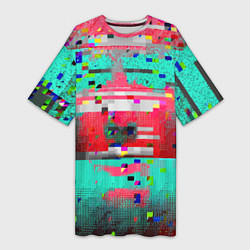 Женская длинная футболка Fashion glitch 2088