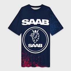 Женская длинная футболка SAAB - Краска