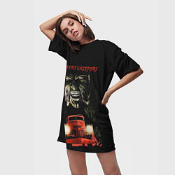 Футболка женская длинная Horror Jeepers Creepers, цвет: 3D-принт — фото 2
