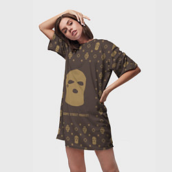 Футболка женская длинная Узор Monogramm Ski Mask Dope Street Market, цвет: 3D-принт — фото 2