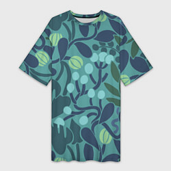 Женская длинная футболка Запутанные растения