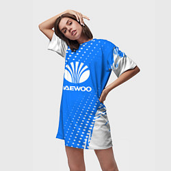 Футболка женская длинная DAEWOO Autosport, цвет: 3D-принт — фото 2