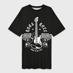 Футболка женская длинная Born free, цвет: 3D-принт