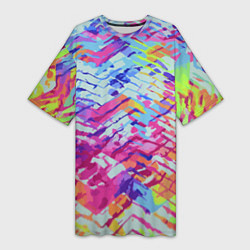 Женская длинная футболка Color vanguard pattern