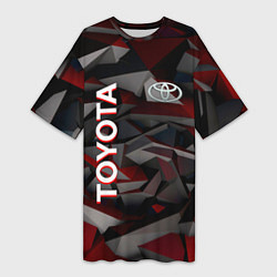 Женская длинная футболка Toyota тойота abstraction