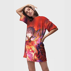 Футболка женская длинная Naofumi Iwatani, цвет: 3D-принт — фото 2