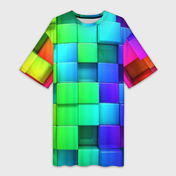 Женская длинная футболка Color geometrics pattern Vanguard