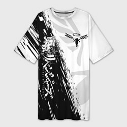 Женская длинная футболка WALHALLA TEAM LOGO BLACK ТОКИЙСКИЕ МСТИТЕЛИ