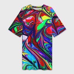 Футболка женская длинная Vanguard color pattern Expression, цвет: 3D-принт