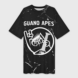 Женская длинная футболка Guano Apes КОТ Потертости