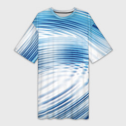 Женская длинная футболка Круги на воде Океан Wave