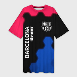 Футболка женская длинная BARCELONA Sport - Графика, цвет: 3D-принт