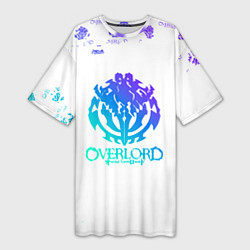 Футболка женская длинная Overlord неоновый логотип, цвет: 3D-принт