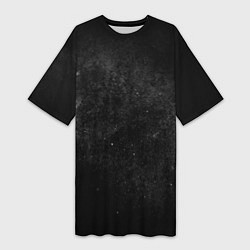 Женская длинная футболка Черный космос black space