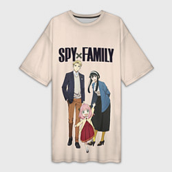 Женская длинная футболка Spy x Family Семья шпиона