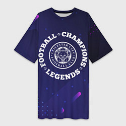 Женская длинная футболка Leicester City Легенды Чемпионы