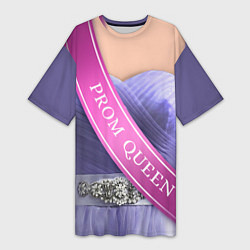 Футболка женская длинная Prom Queen, цвет: 3D-принт