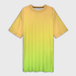 Женская длинная футболка GRADIEND YELLOW-GREEN