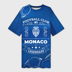 Женская длинная футболка Monaco Football Club Number 1