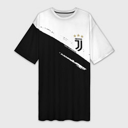 Женская длинная футболка Juventus маленькое лого