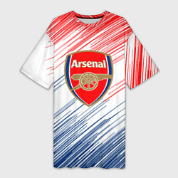Женская длинная футболка Арсенал arsenal logo