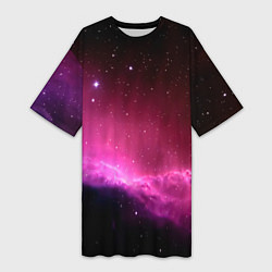Женская длинная футболка Night Nebula