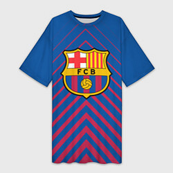Женская длинная футболка Barcelona Абстракция
