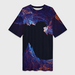 Женская длинная футболка Ледяной Коралловый Риф