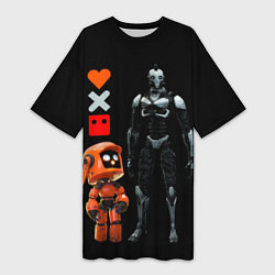 Женская длинная футболка Любовь Смерть и Роботы Love Death and Robots