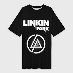 Женская длинная футболка Linkin Park логотип и надпись
