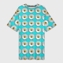 Женская длинная футболка CHAMOMILE FLOWERS