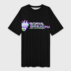 Футболка женская длинная Borij Brejcha Glitch, цвет: 3D-принт