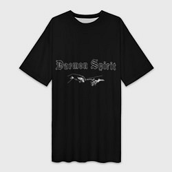 Женская длинная футболка Daemon Spirit Black - Feel