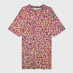 Женская длинная футболка Цветное конфетти