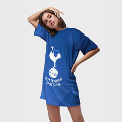 Футболка женская длинная Tottenham hotspur SPORT, цвет: 3D-принт — фото 2