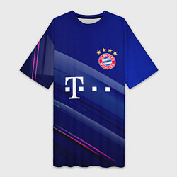 Женская длинная футболка Bayern munchen Абстракция